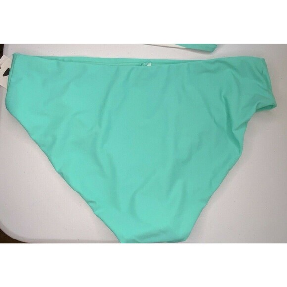 SO Bikini Bathing Suit Swimwear Mint Green White Stripe JR's Plus Size 0X NEW - Picture 6 of 7